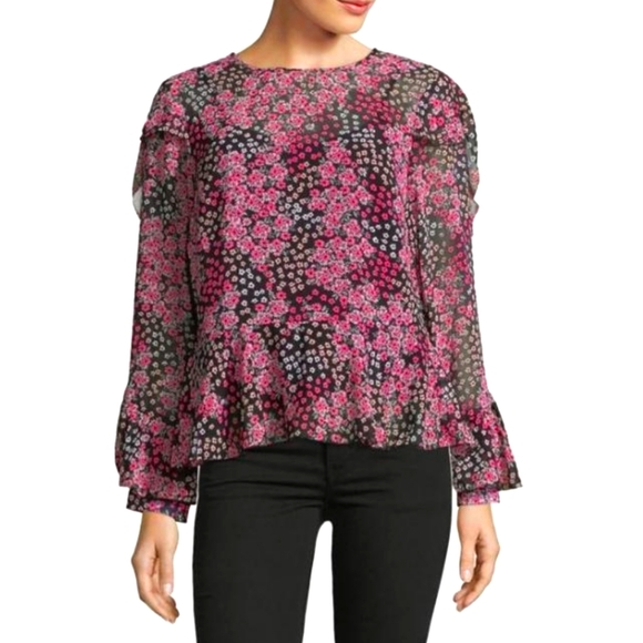 Nanette Lepore Tops - Floral blouse.